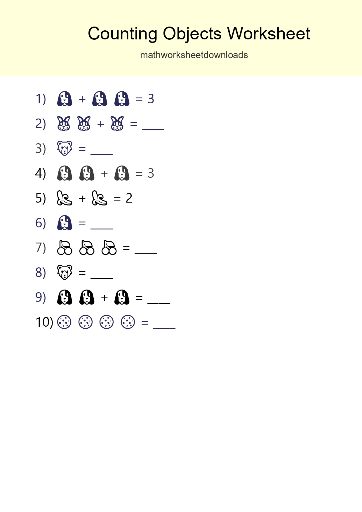 Learn Counting With Pictures Worksheet (Pre-K) - Part 124
