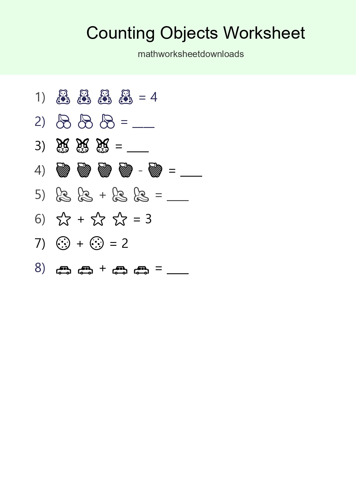 Learn Counting With Pictures Worksheet (Pre-K) - Part 168