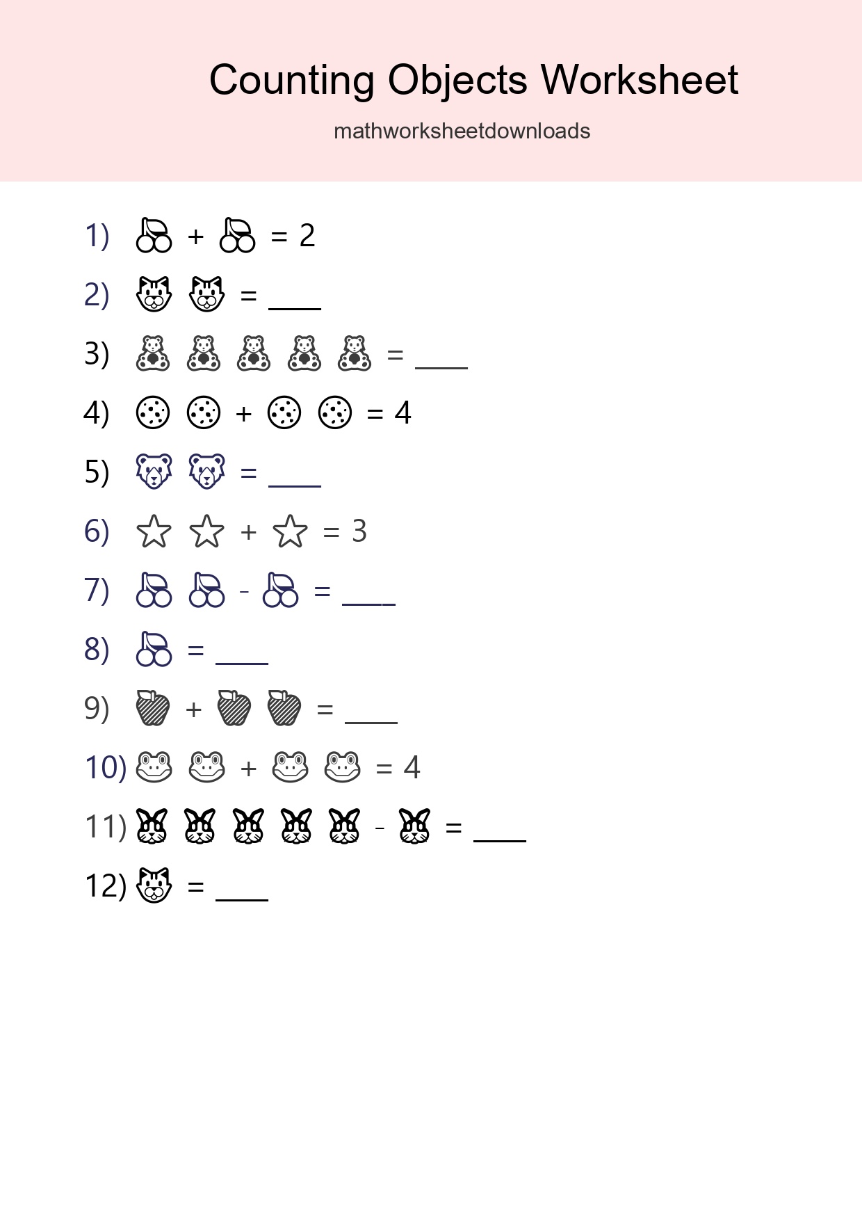 Pre-K Count The Objects Worksheet - Part 157