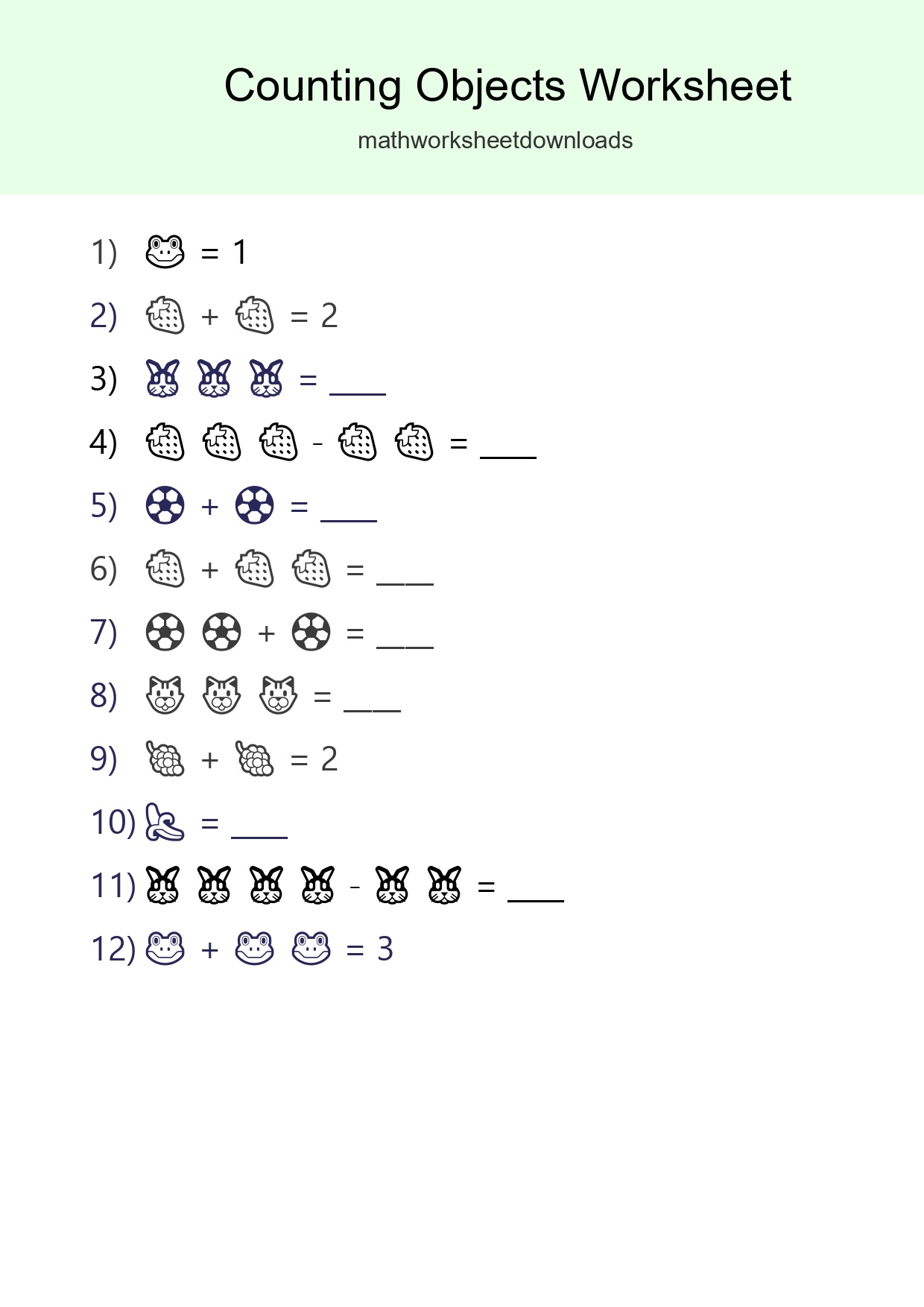 Pre-K Count The Objects Worksheet - Part 201