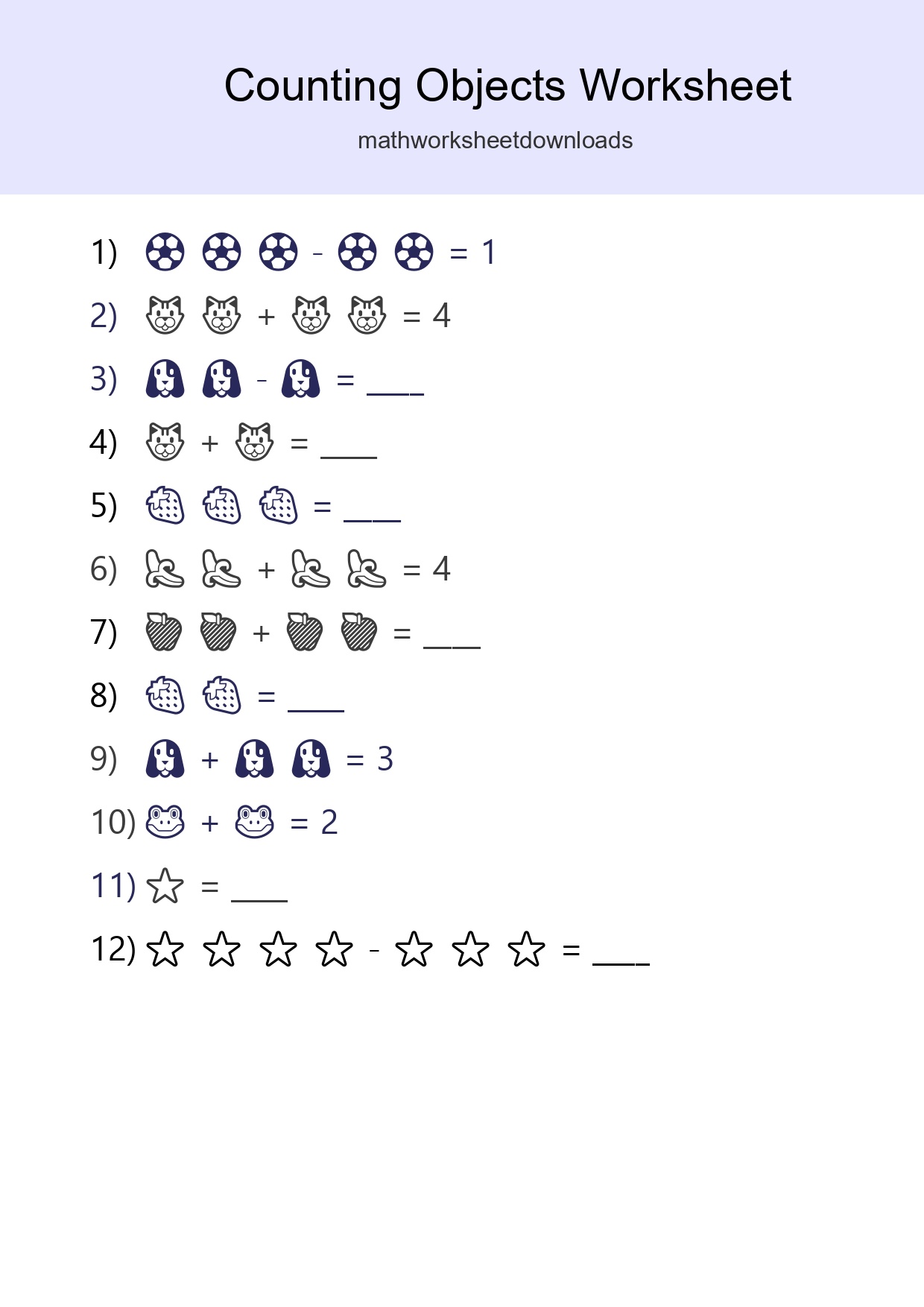 Pre-K Count The Objects Worksheet - Part 234
