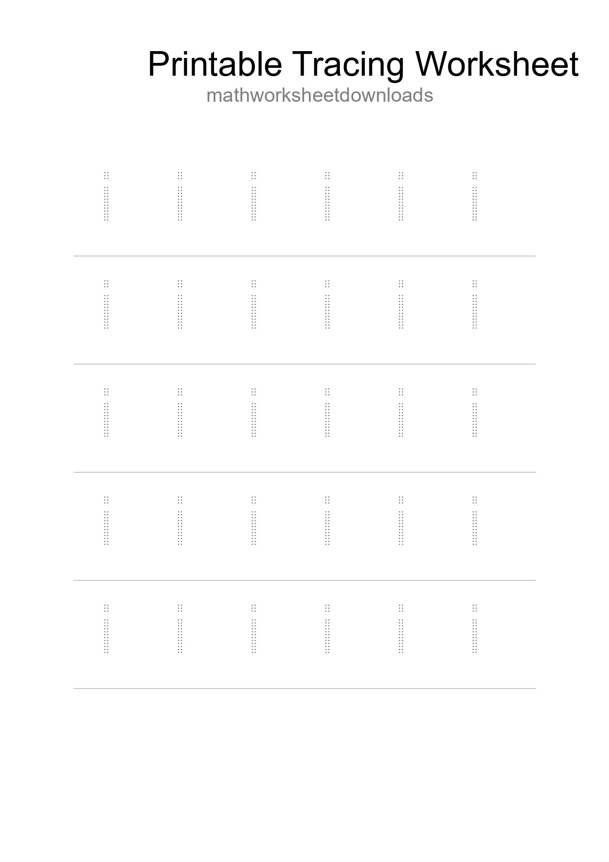 Printable Tracing Worksheet For Kids - Part 10