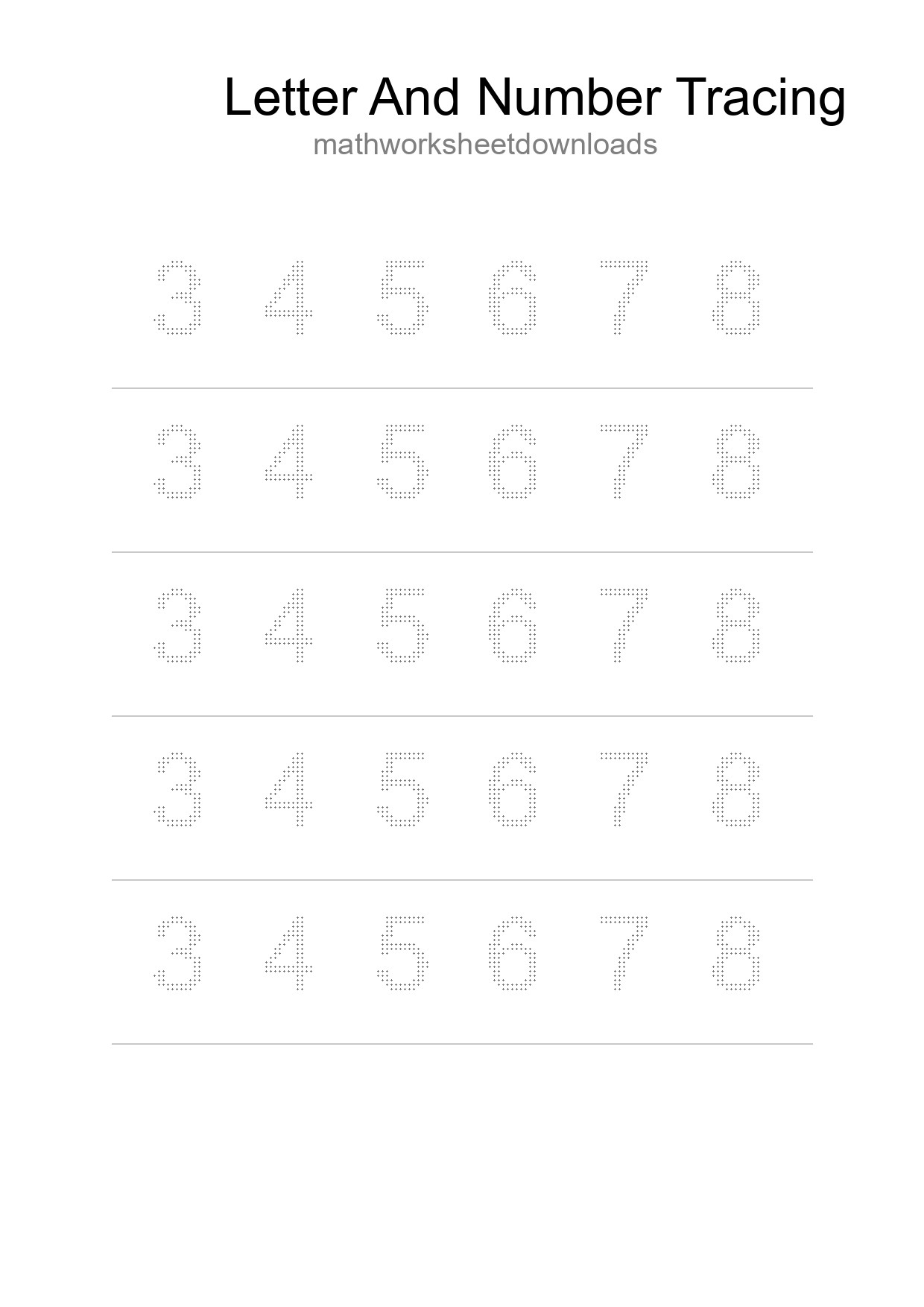 Printable Tracing Worksheet For Kids - Part 120