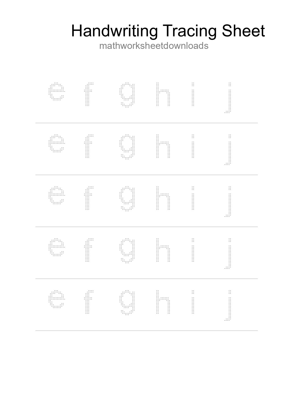 Printable Tracing Worksheet For Kids - Part 131