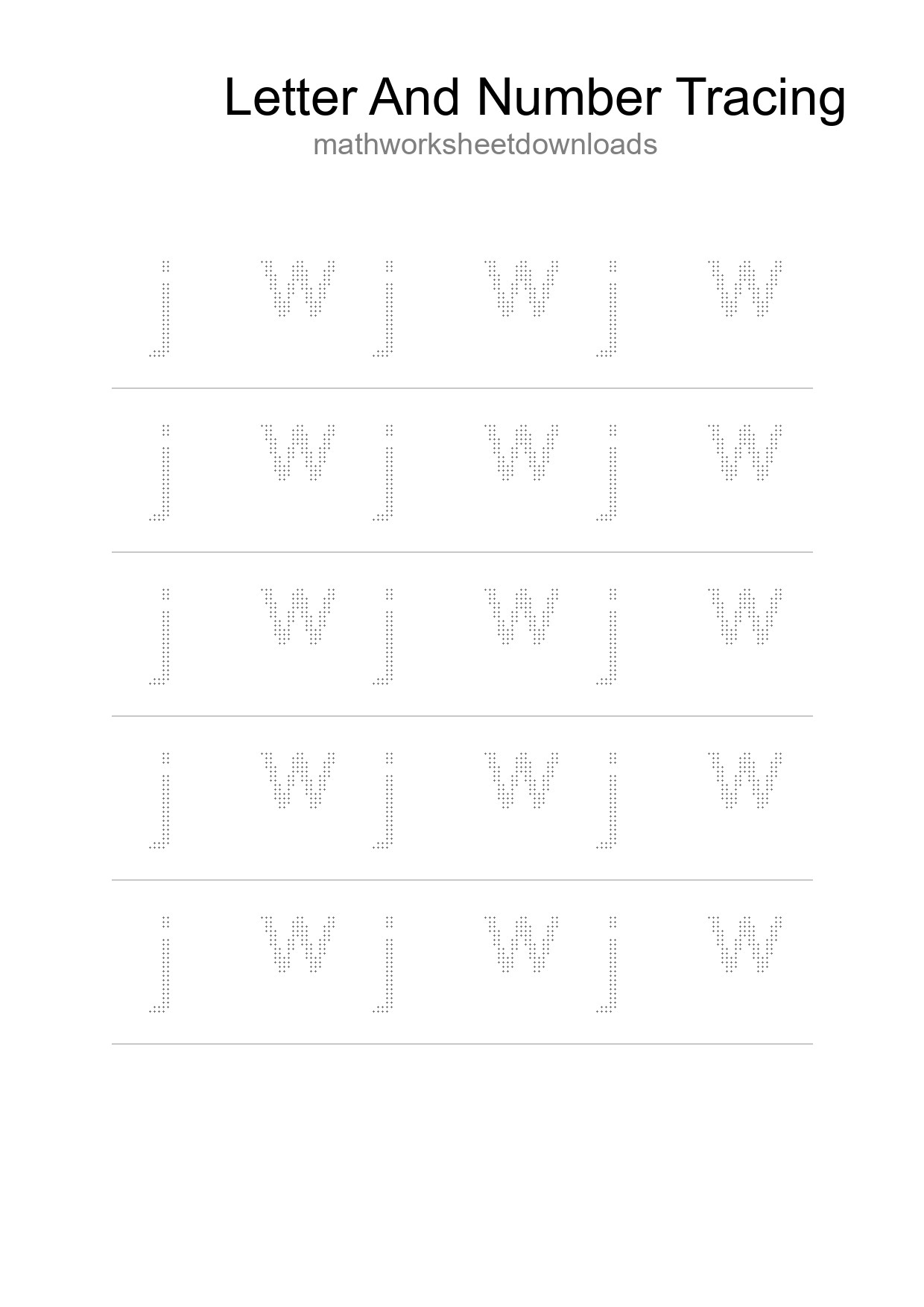 Printable Tracing Worksheet For Kids - Part 153