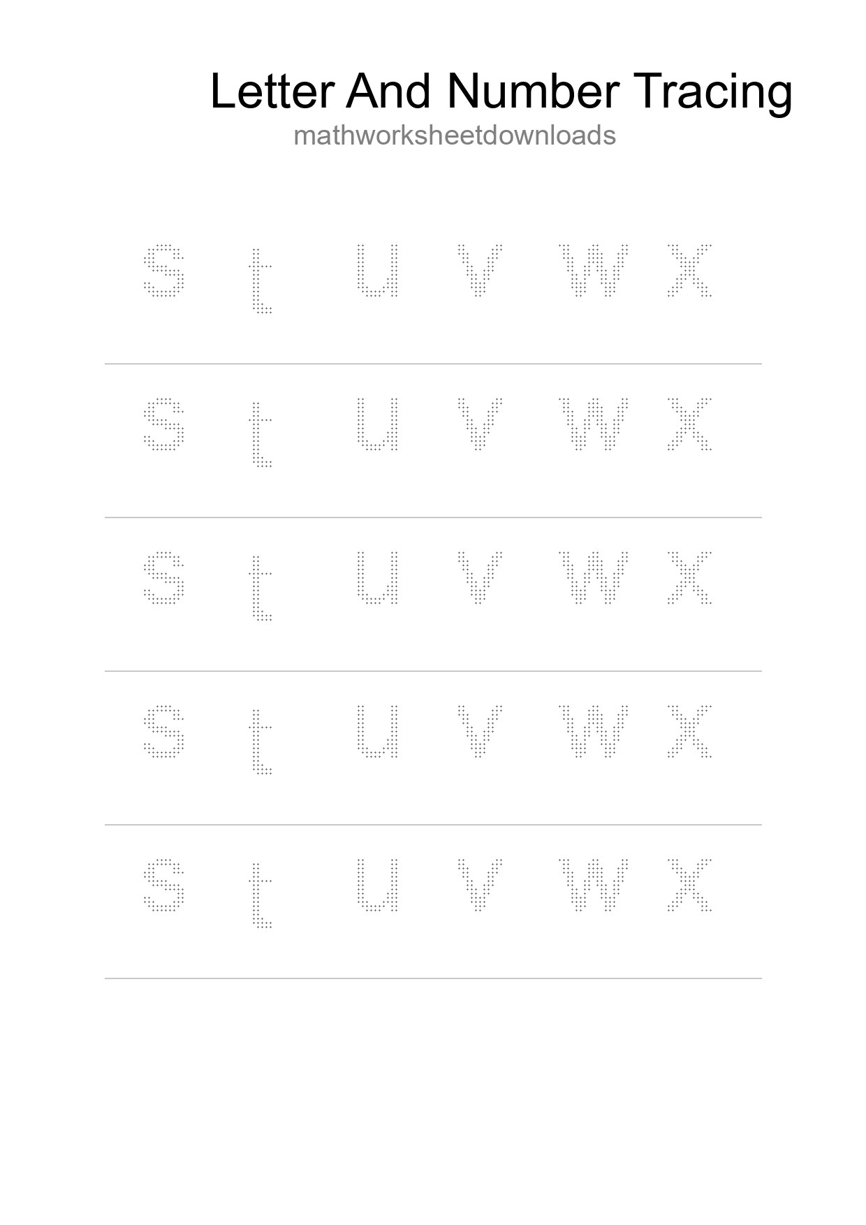 Printable Tracing Worksheet For Kids - Part 164