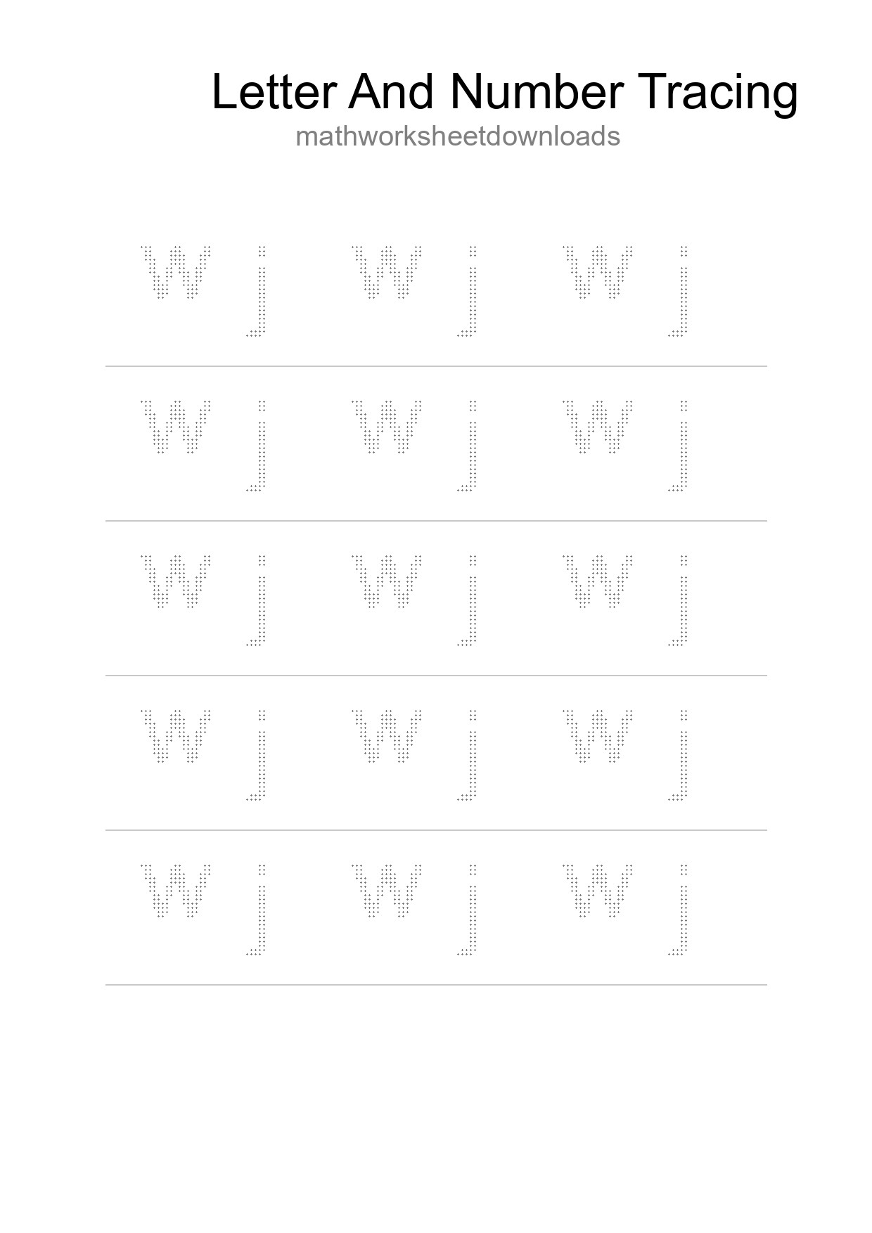 Printable Tracing Worksheet For Kids - Part 296