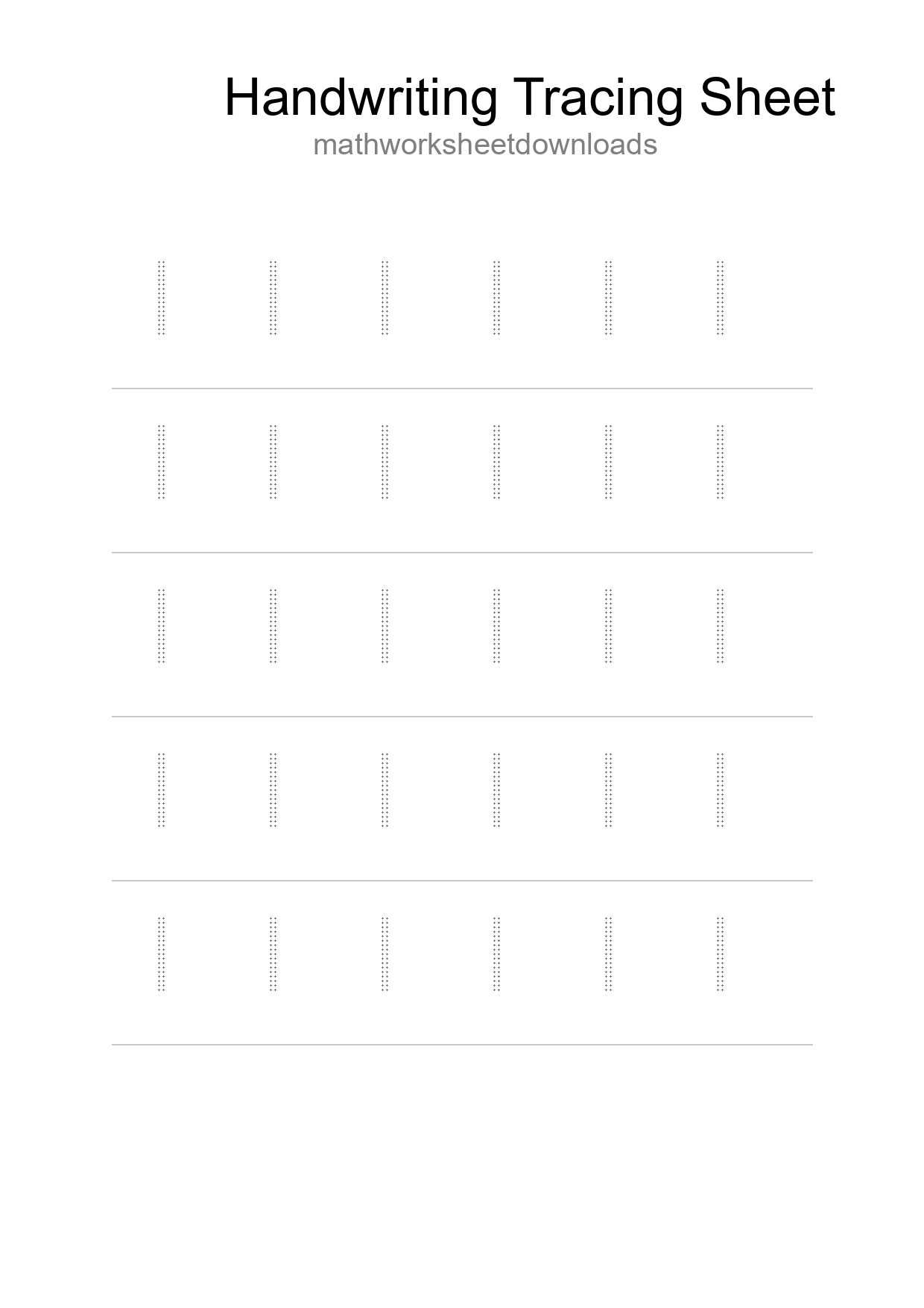 Printable Tracing Worksheet For Kids - Part 65